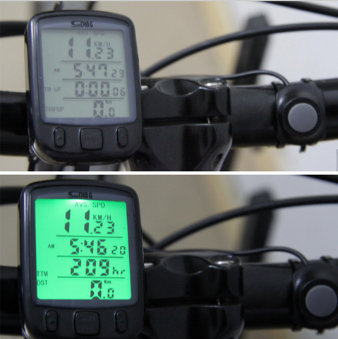 LCD Cycling Computer Odometer/Speedometer/Velometer With Backlight