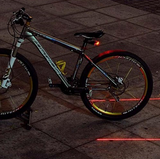 Cycling Rear Tail Safety Warning 5 LED + 2 Laser Flashing Light