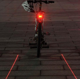 Cycling Rear Tail Safety Warning 5 LED + 2 Laser Flashing Light